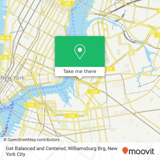 Get Balanced and Centered, Williamsburg Brg map