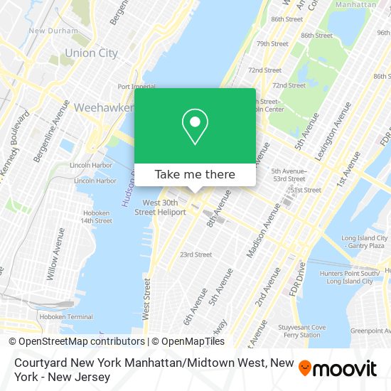 Mapa de Courtyard New York Manhattan / Midtown West