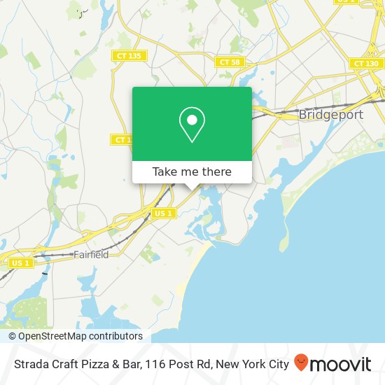 Mapa de Strada Craft Pizza & Bar, 116 Post Rd