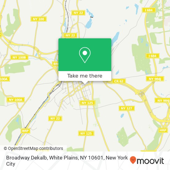 Mapa de Broadway Dekalb, White Plains, NY 10601