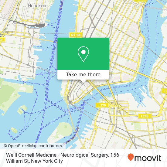 Mapa de Weill Cornell Medicine - Neurological Surgery, 156 William St