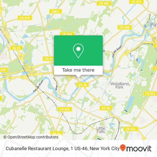 Cubanelle Restaurant Lounge, 1 US-46 map