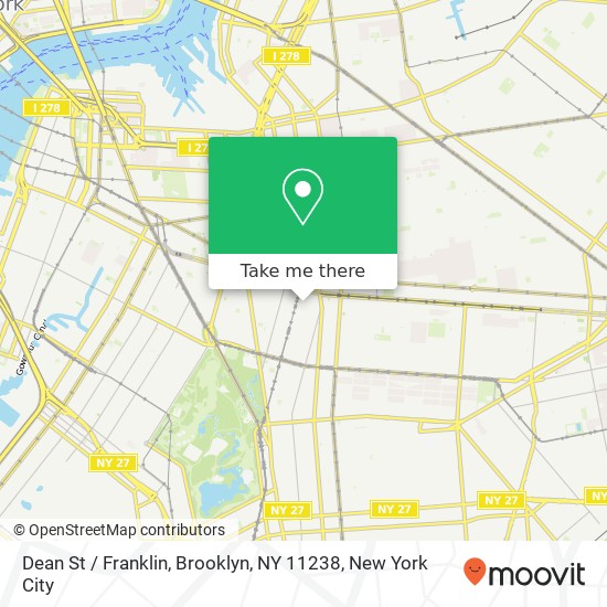 Mapa de Dean St / Franklin, Brooklyn, NY 11238