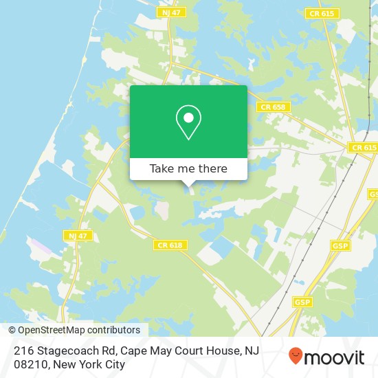 216 Stagecoach Rd, Cape May Court House, NJ 08210 map