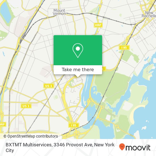 Mapa de BXTMT Multiservices, 3346 Provost Ave