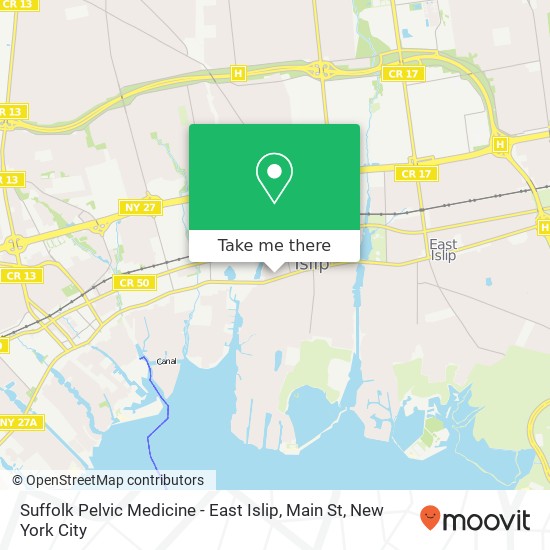 Suffolk Pelvic Medicine - East Islip, Main St map