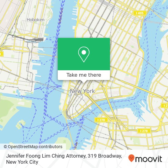 Mapa de Jennifer Foong Lim Ching Attorney, 319 Broadway