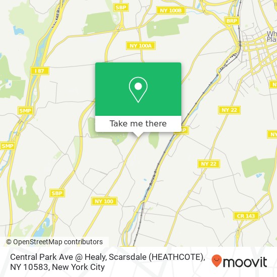 Mapa de Central Park Ave @ Healy, Scarsdale (HEATHCOTE), NY 10583