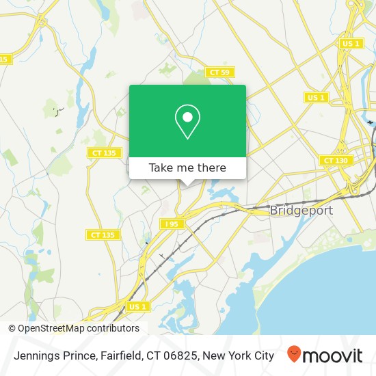 Mapa de Jennings Prince, Fairfield, CT 06825