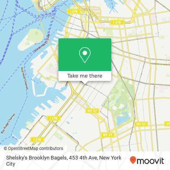 Mapa de Shelsky's Brooklyn Bagels, 453 4th Ave