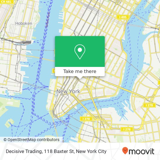 Decisive Trading, 118 Baxter St map