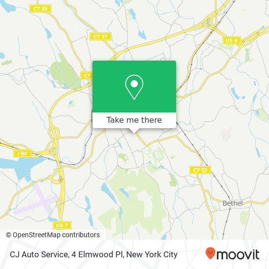 Mapa de CJ Auto Service, 4 Elmwood Pl