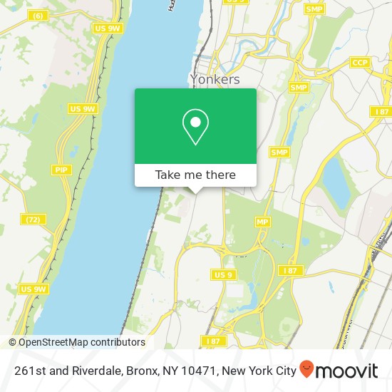 261st and Riverdale, Bronx, NY 10471 map