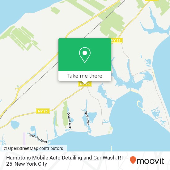 Mapa de Hamptons Mobile Auto Detailing and Car Wash, RT-25