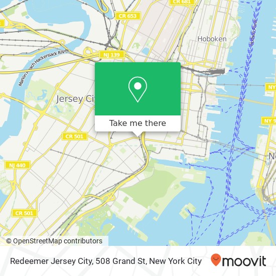 Mapa de Redeemer Jersey City, 508 Grand St