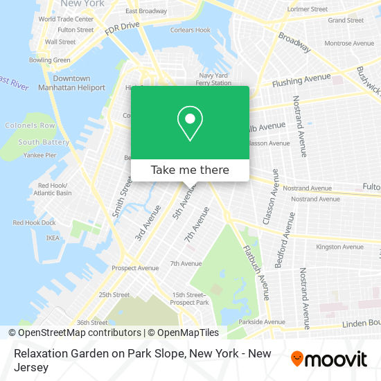 Relaxation Garden on Park Slope map