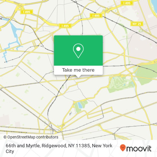 Mapa de 66th and Myrtle, Ridgewood, NY 11385