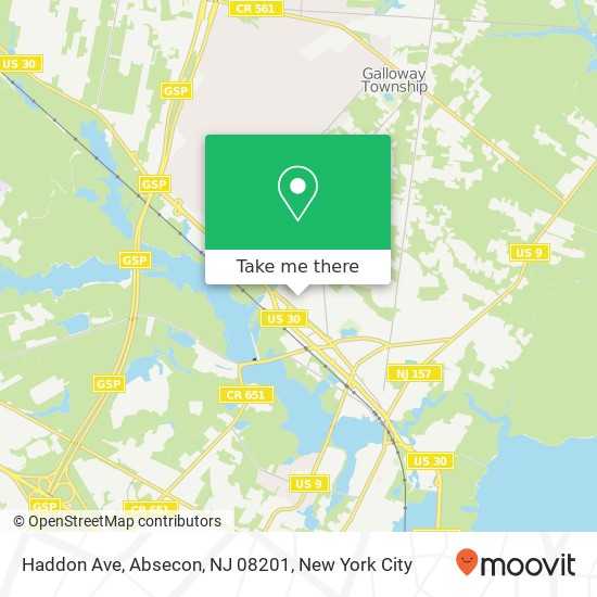 Haddon Ave, Absecon, NJ 08201 map