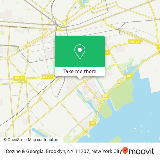 Mapa de Cozine & Georgia, Brooklyn, NY 11207