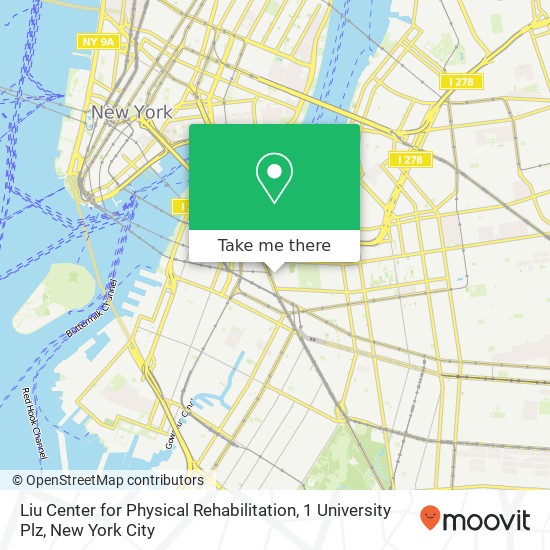 Liu Center for Physical Rehabilitation, 1 University Plz map
