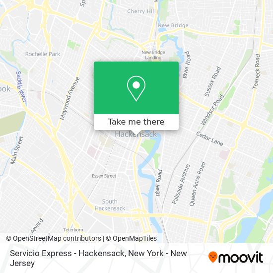 Servicio Express - Hackensack map