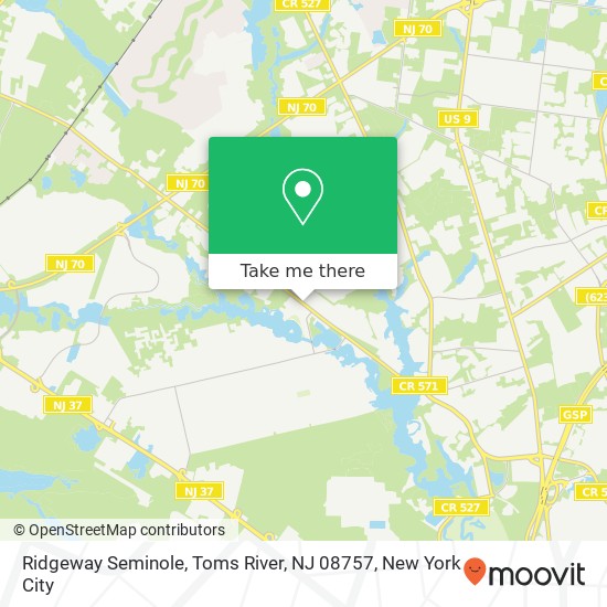 Ridgeway Seminole, Toms River, NJ 08757 map