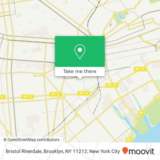 Mapa de Bristol Riverdale, Brooklyn, NY 11212