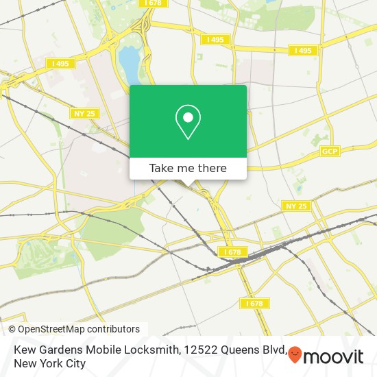 Mapa de Kew Gardens Mobile Locksmith, 12522 Queens Blvd