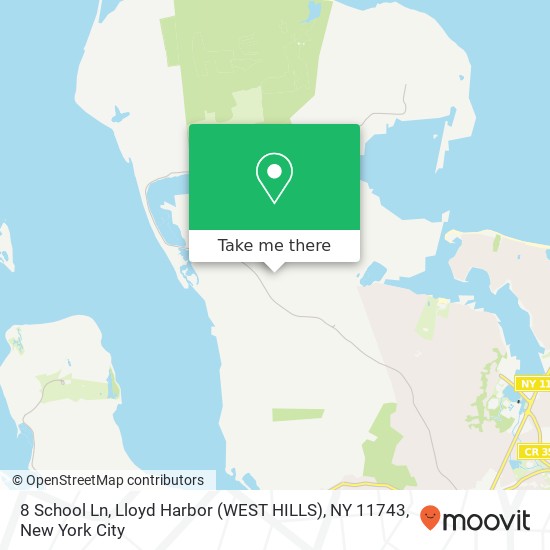 8 School Ln, Lloyd Harbor (WEST HILLS), NY 11743 map