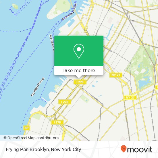 Mapa de Frying Pan Brooklyn