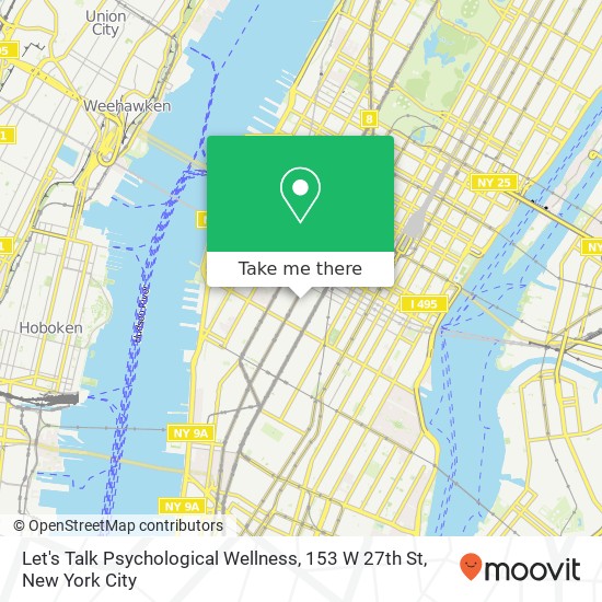 Let's Talk Psychological Wellness, 153 W 27th St map