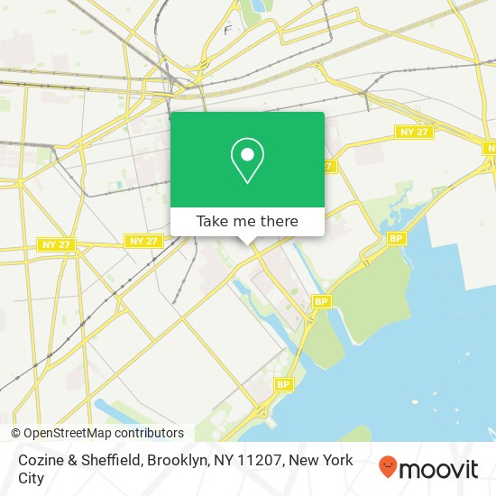 Mapa de Cozine & Sheffield, Brooklyn, NY 11207