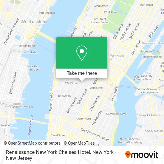 Renaissance New York Chelsea Hotel map
