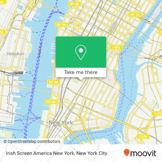 Mapa de Irish Screen America New York