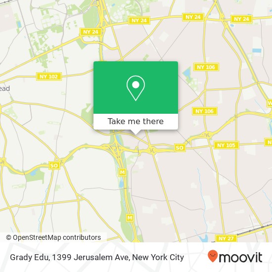 Mapa de Grady Edu, 1399 Jerusalem Ave