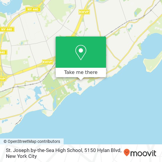 St. Joseph by-the-Sea High School, 5150 Hylan Blvd map