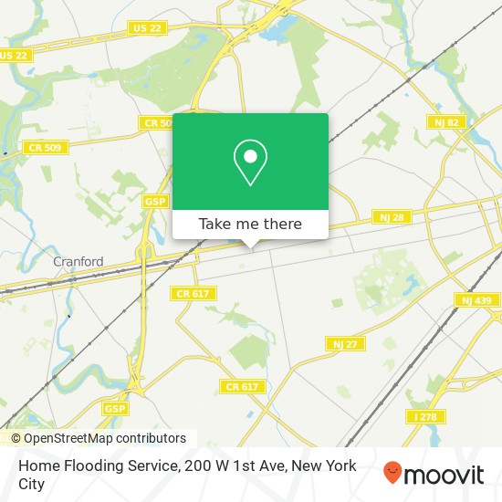 Home Flooding Service, 200 W 1st Ave map