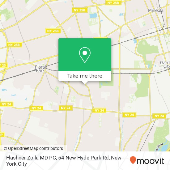 Flashner Zoila MD PC, 54 New Hyde Park Rd map