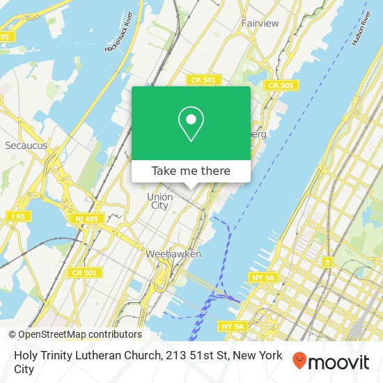 Mapa de Holy Trinity Lutheran Church, 213 51st St
