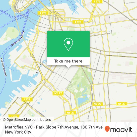 Mapa de Metroflea NYC - Park Slope 7th Avenue, 180 7th Ave