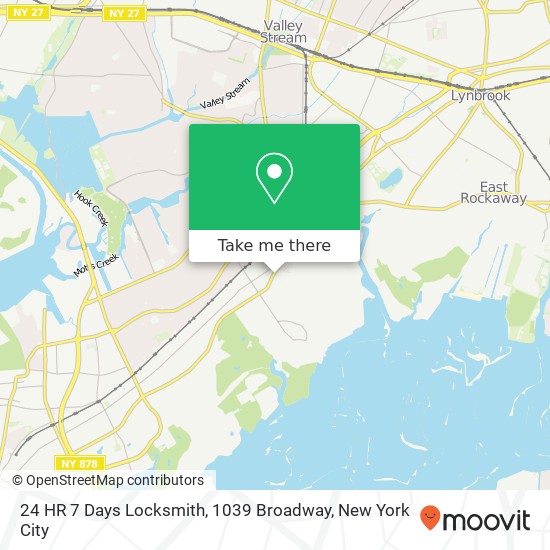 24 HR 7 Days Locksmith, 1039 Broadway map