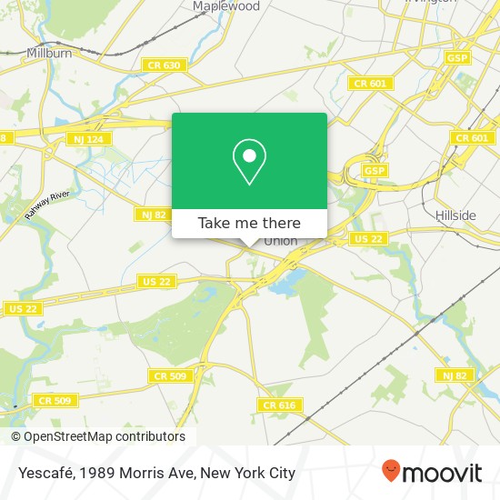 Mapa de Yescafé, 1989 Morris Ave