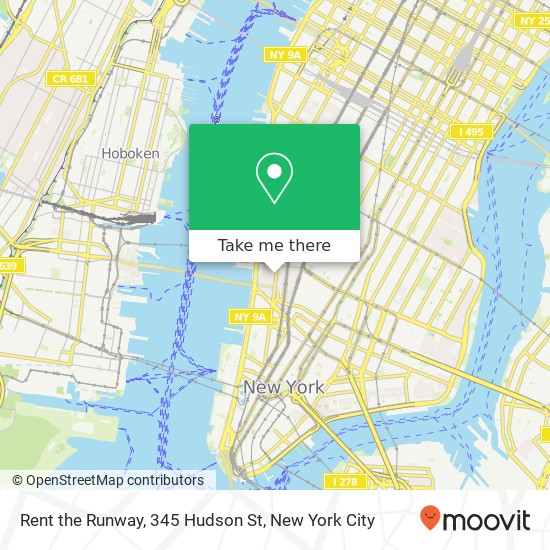 Rent the Runway, 345 Hudson St map