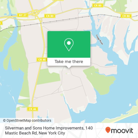 Silverman and Sons Home Improvements, 140 Mastic Beach Rd map