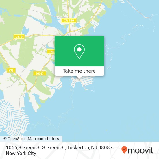 Mapa de 1065,S Green St S Green St, Tuckerton, NJ 08087