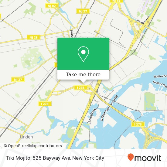 Tiki Mojito, 525 Bayway Ave map