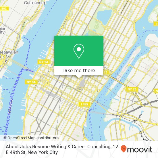 About Jobs Resume Writing & Career Consulting, 12 E 49th St map