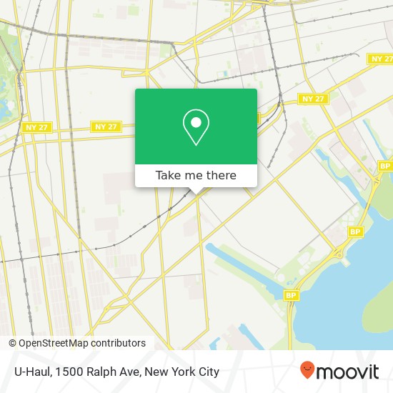 Mapa de U-Haul, 1500 Ralph Ave