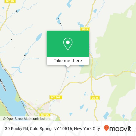 Mapa de 30 Rocky Rd, Cold Spring, NY 10516