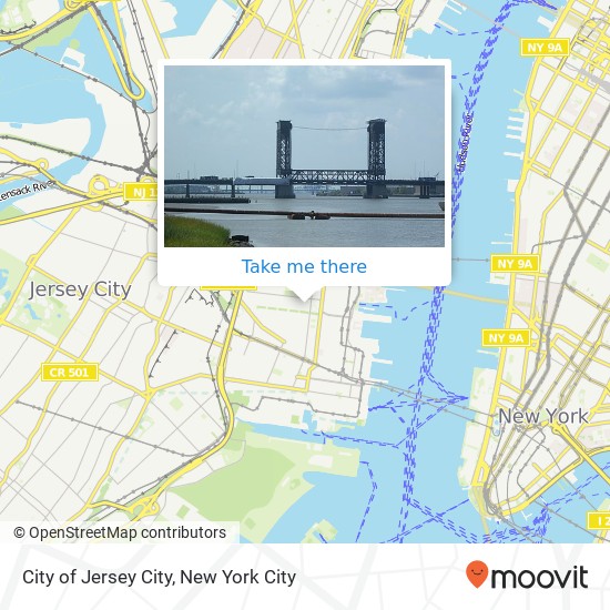 Mapa de City of Jersey City
